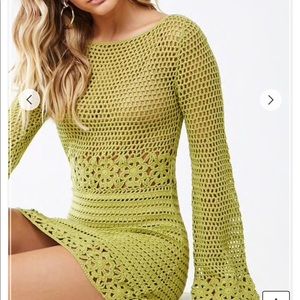 Green Knitted Cover up dress
